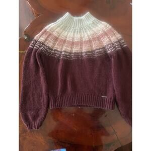 Abercrombie & Fitch Womens Sweater Pullover Burgundy Long Sleeve Size XS